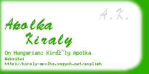 apolka kiraly business card